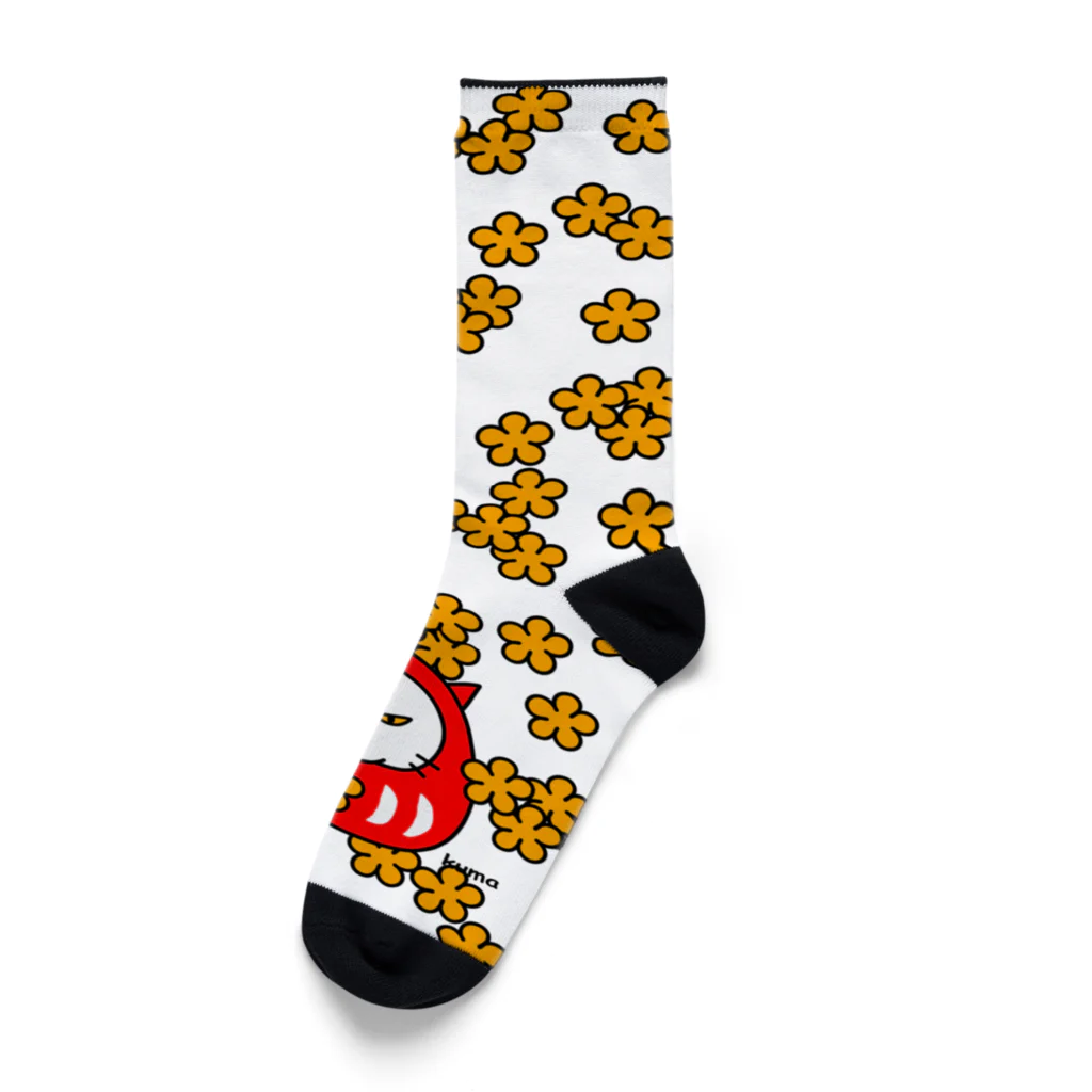 mkumakumaのだるまにゃんこ８ Socks