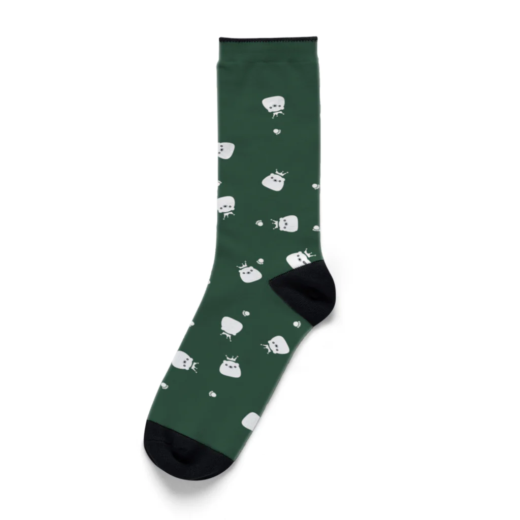 shop_hightonaammiのいっぱいしろくまくん[ディープグリーン] Socks