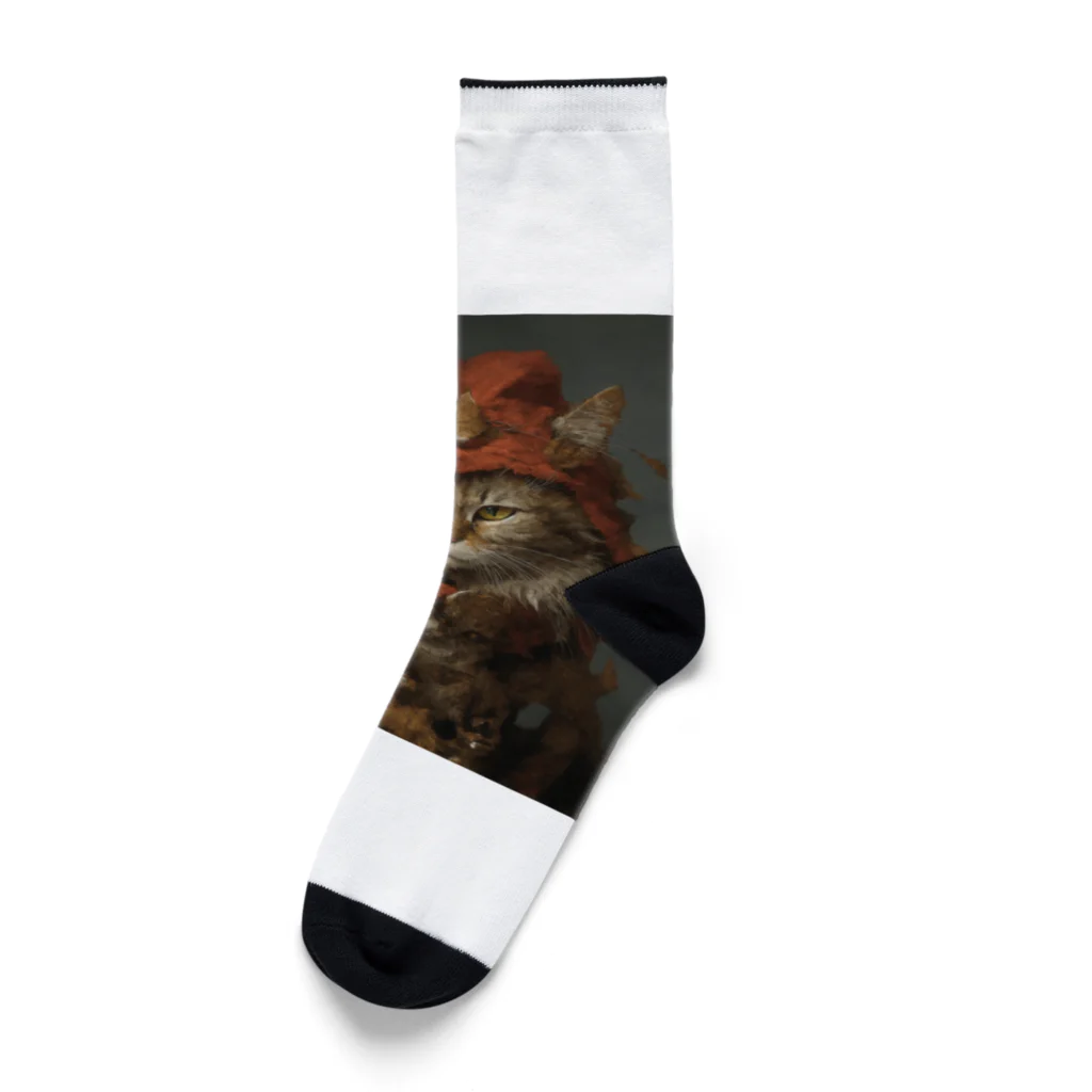 Shiyunのドット猫 グッズ Socks