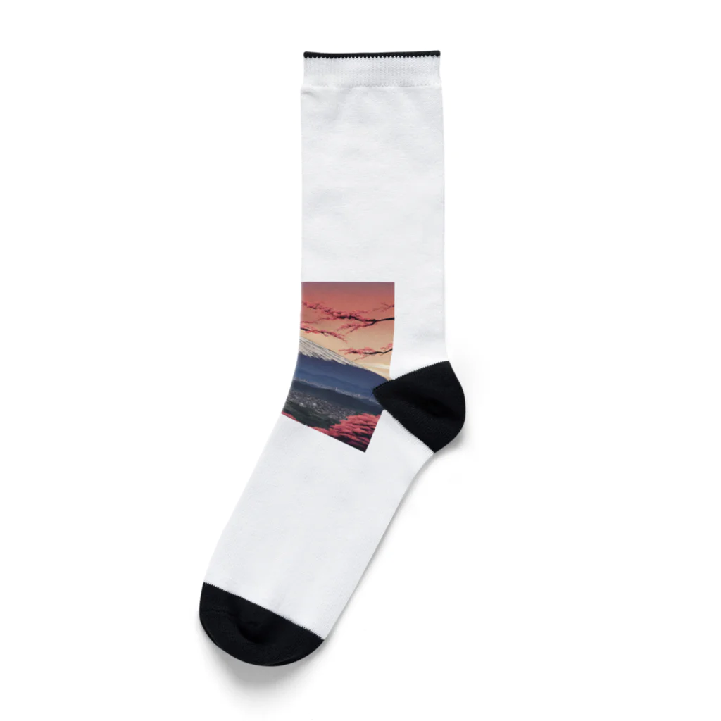 saru88の富士山 Socks