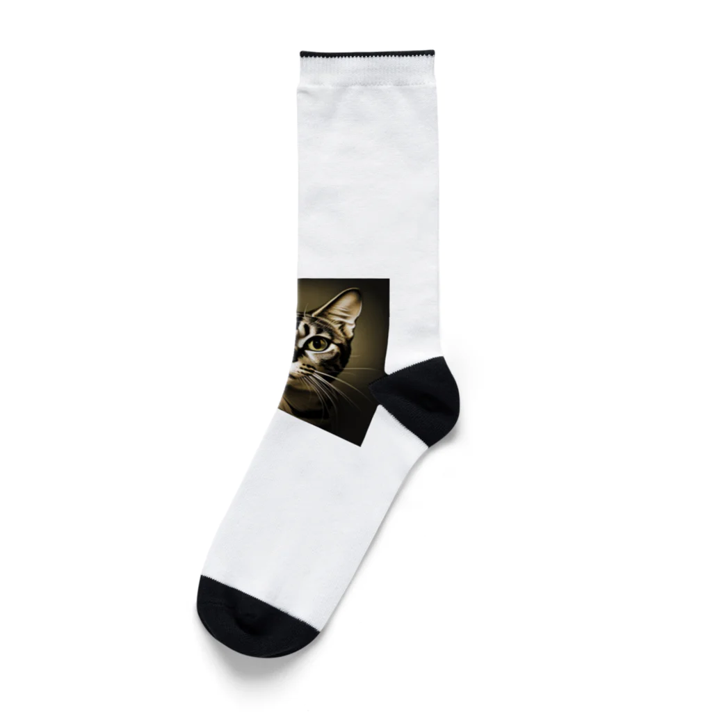 9neko6のサバンナキャット Socks