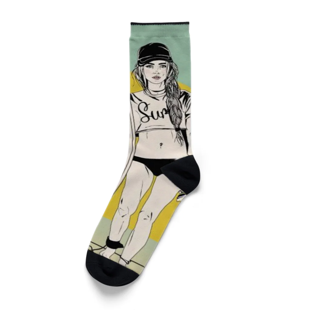 ファンタジスターのサーファーのさりちゃん Socks