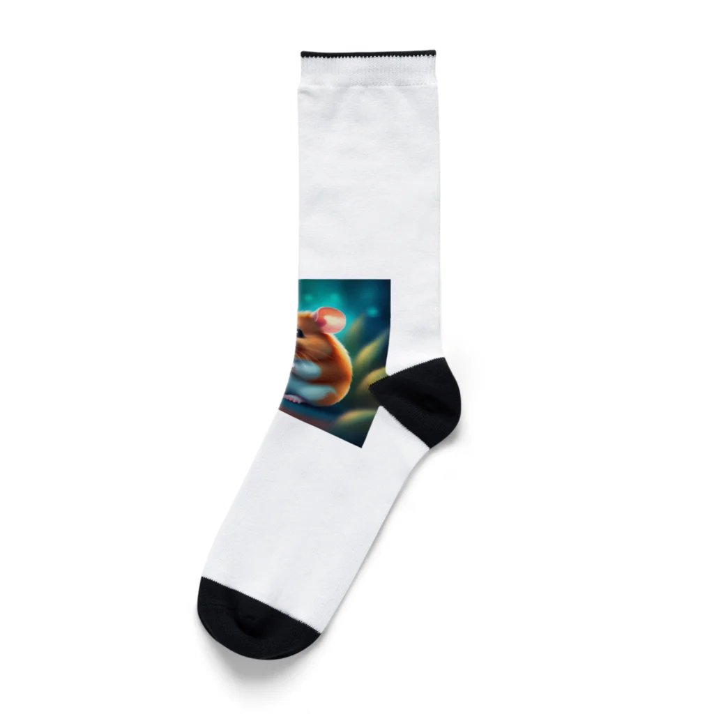 安田ワールドのハムスターのイラストグッズ Socks