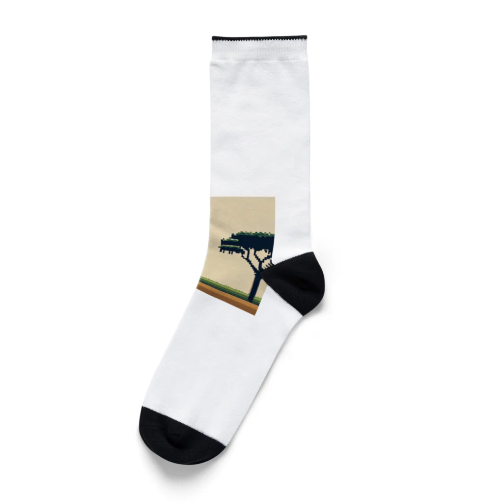 ほっこりグッズBASEのキリンさん Socks