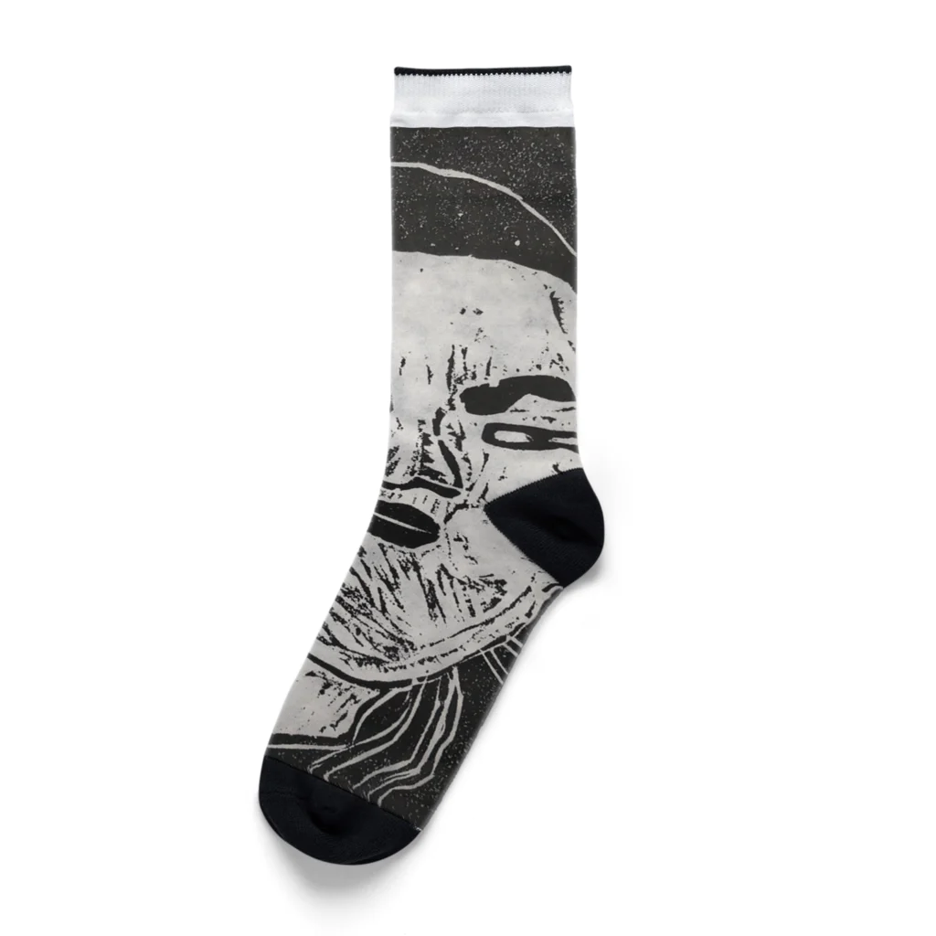 シンクロのしんちゃんの版画 Socks