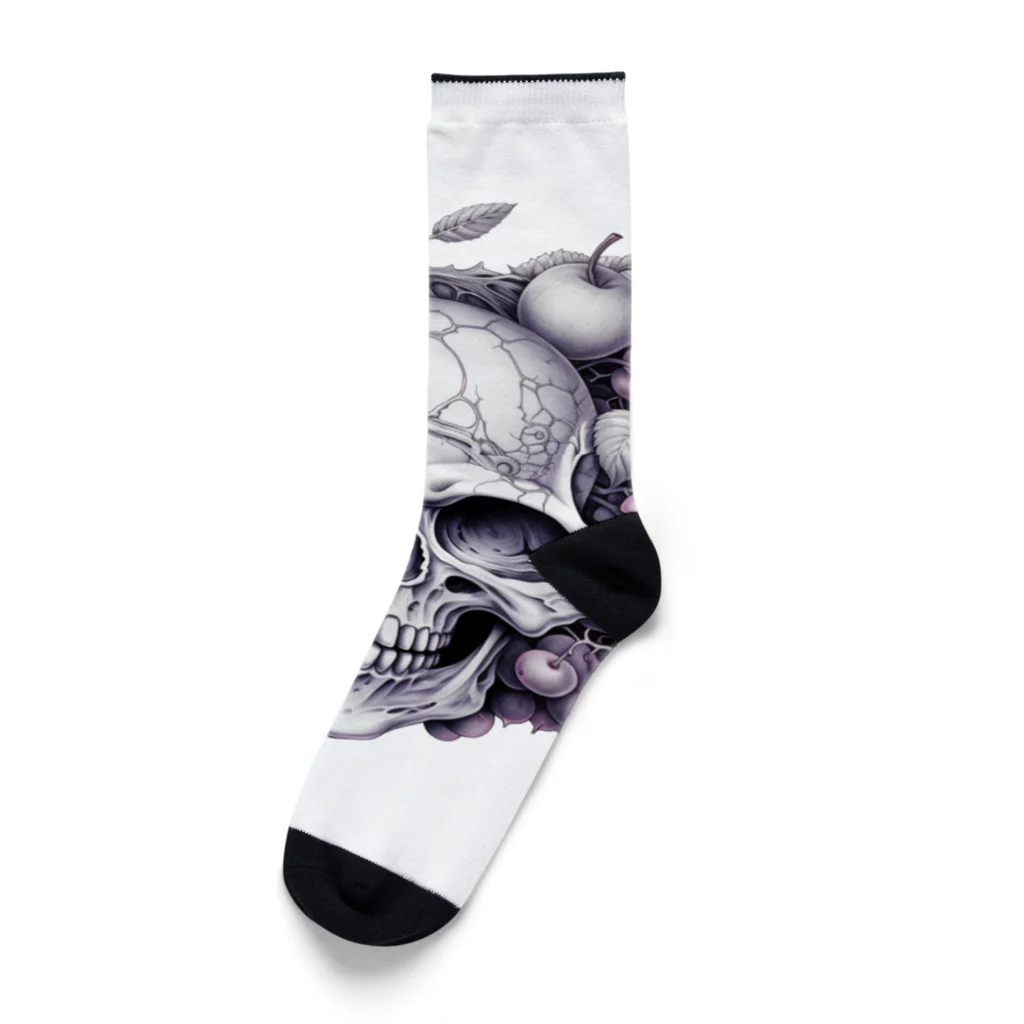 LCOMLのフルーツに囲まれたSKULL Socks