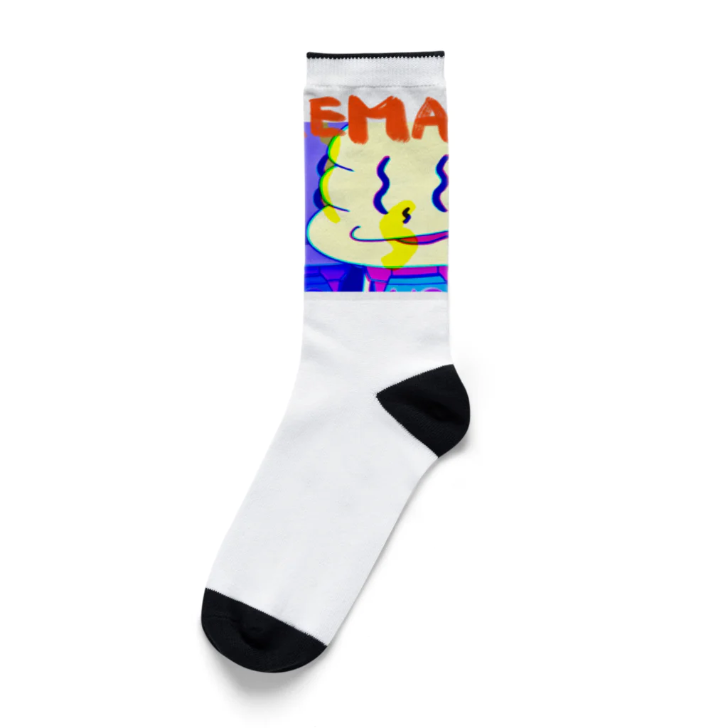 kusudashikaのおいらソフトクリームマン Socks
