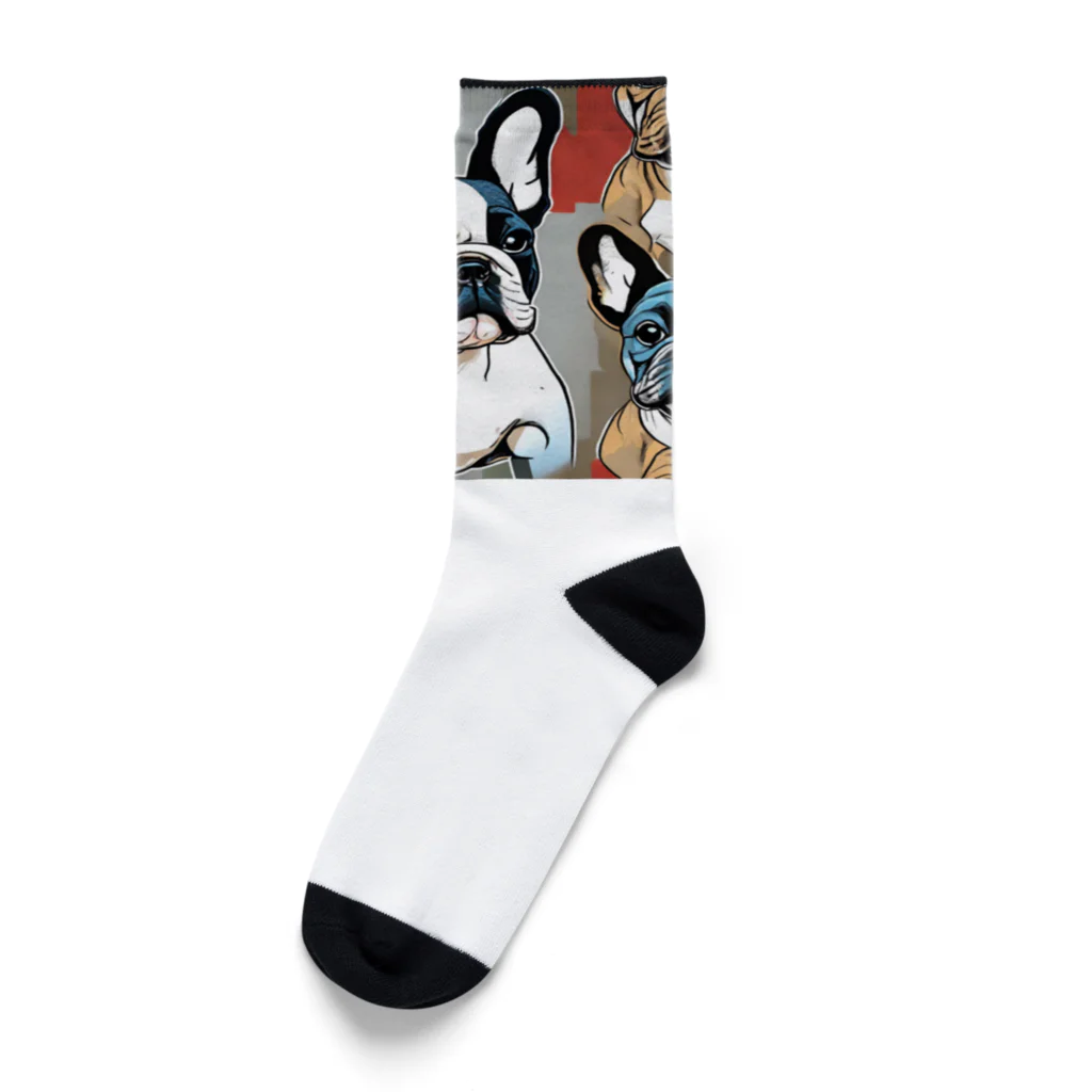 Artistic Allure EmporiumのCool French Bulldogs Socks