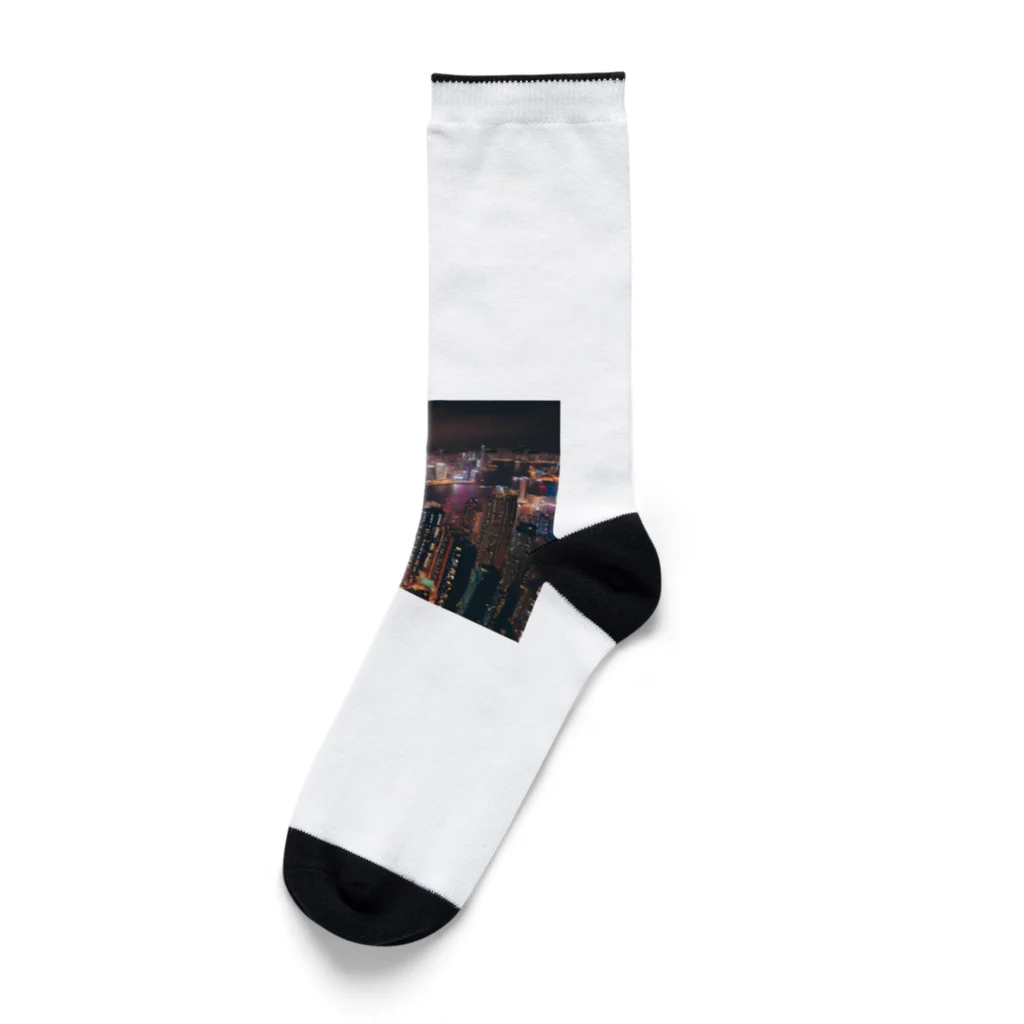 しゅ～とshopの香港の夜景グッズ Socks