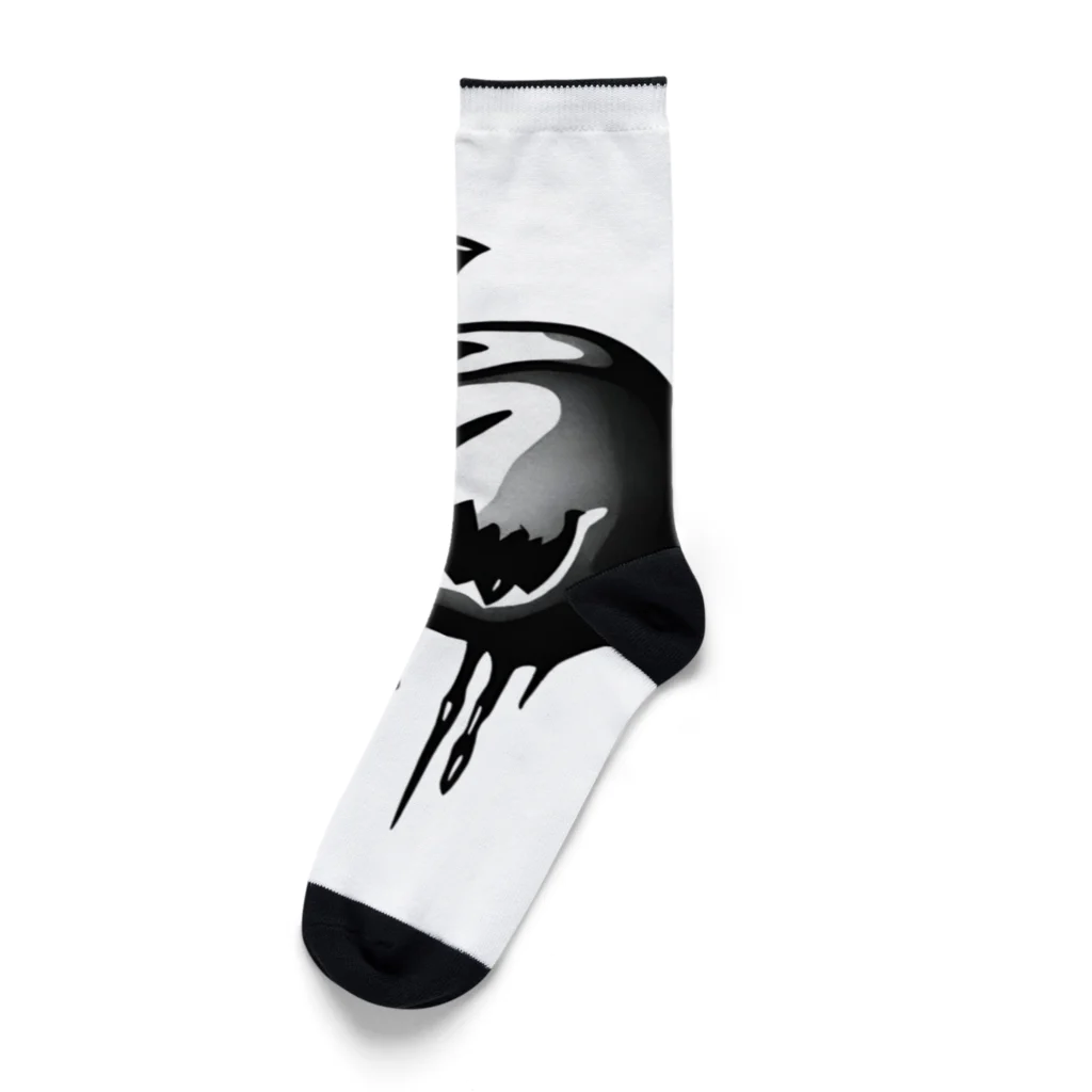 alphayouのホラーデザインアップル Socks