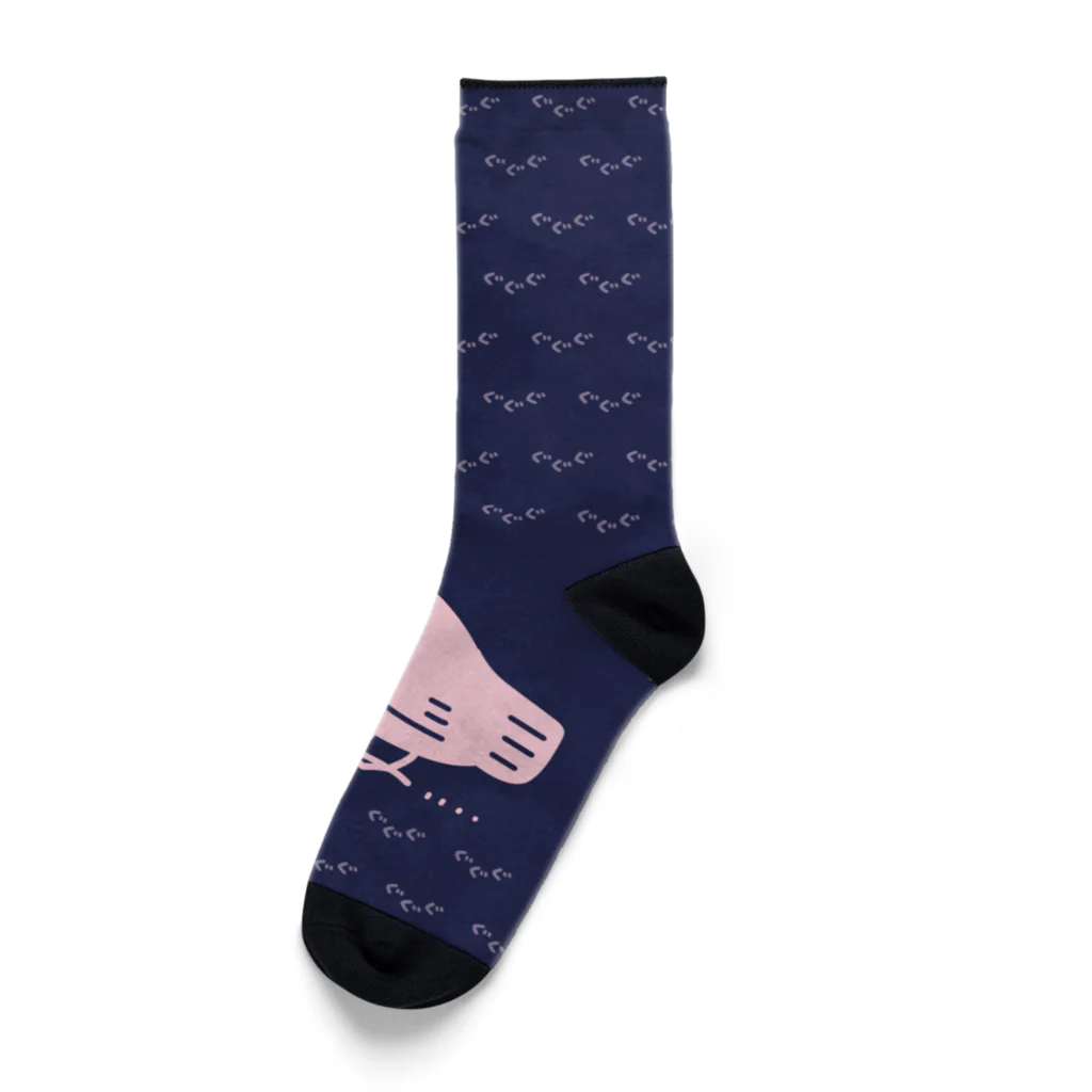 イラスト MONYAAT のみつぐとり　もも3 Socks