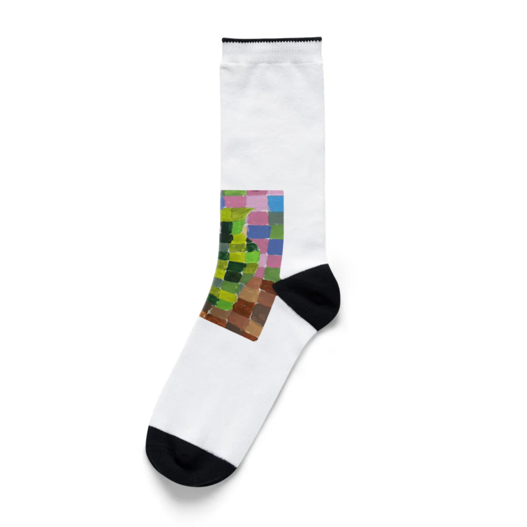 rituhouのカラフルグリッド・コレクション Socks