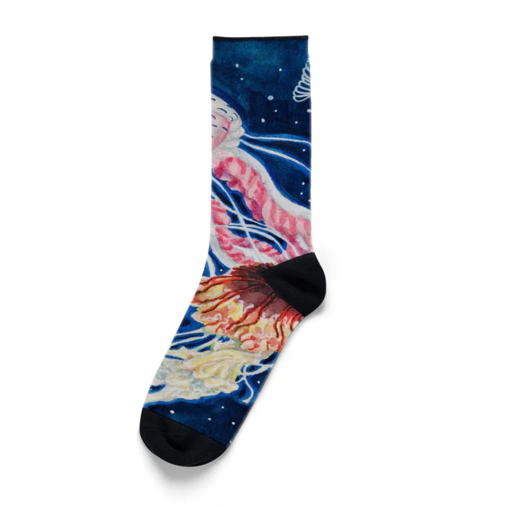 JapaneseArt Yui Shopの海月のワルツ Socks