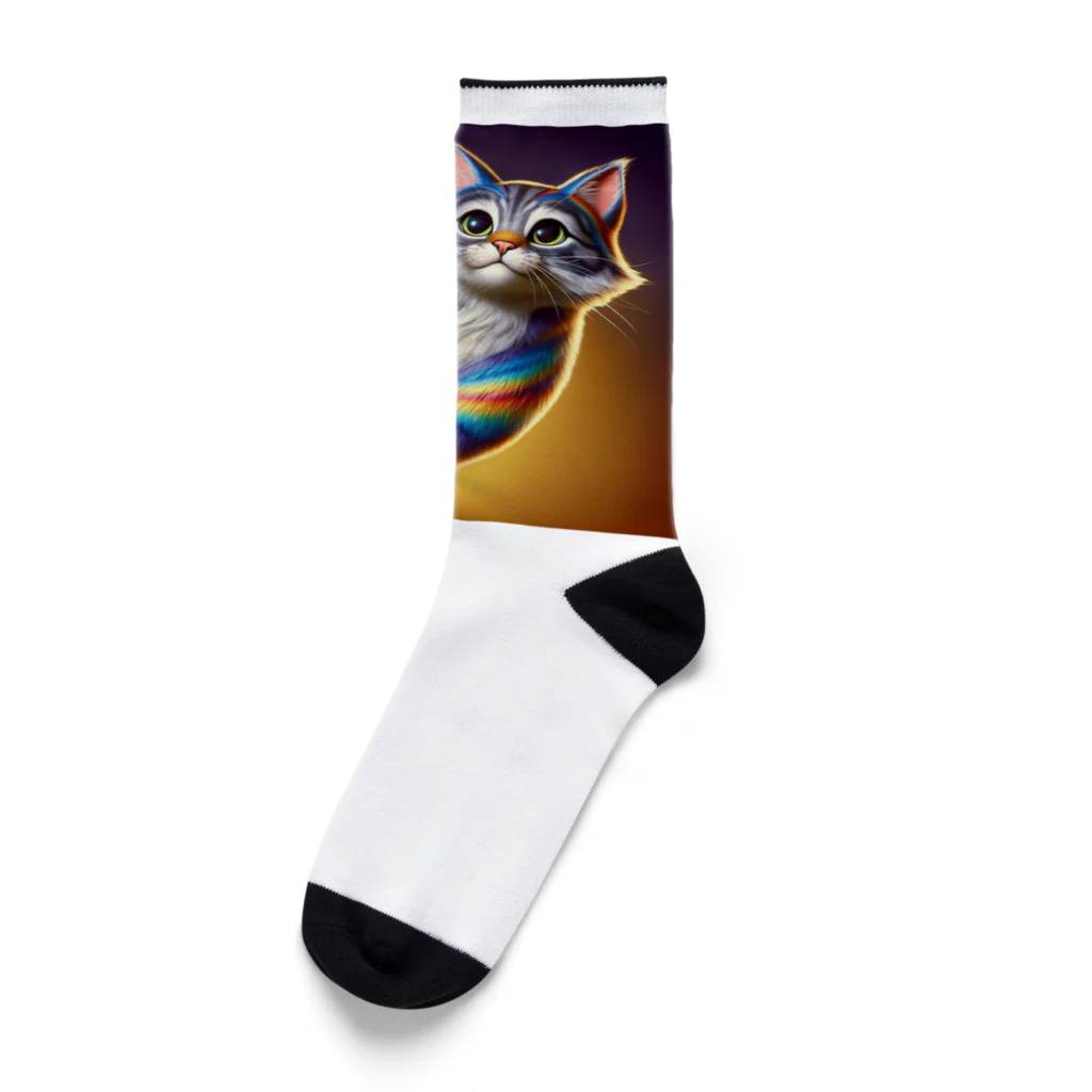 ニャーちゃんショップのジャンピングスローだニャ Socks