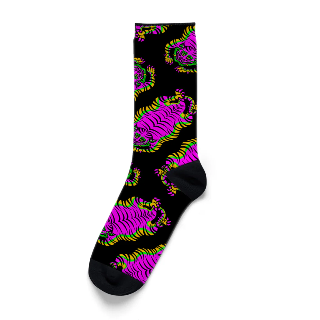 中華呪術堂（チャイナマジックホール）のPsychedelic Tigers Socks