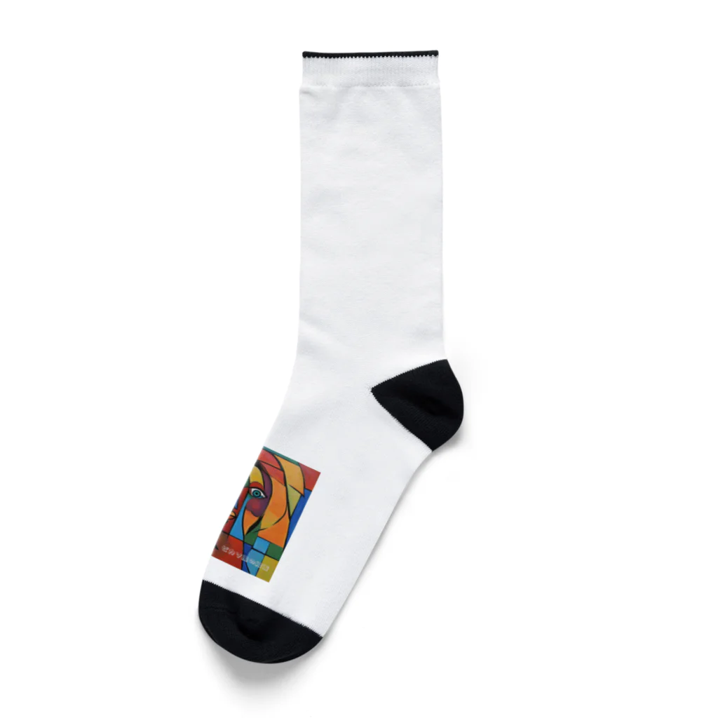 garireoのピカソ風の絵画1 Socks