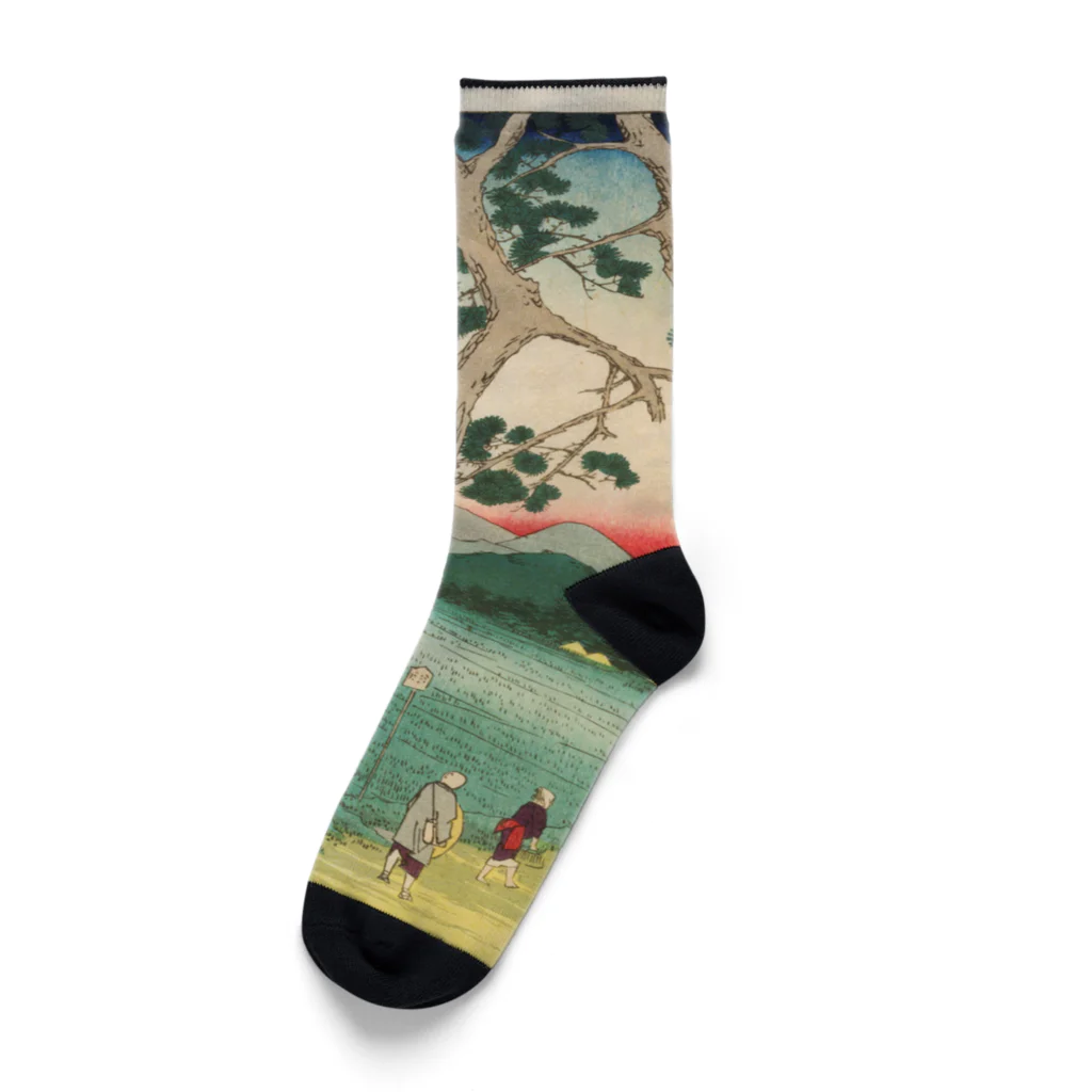 浮世絵屋の広重「冨二三十六景㉕　東海堂左り不二」歌川広重の浮世絵 Socks