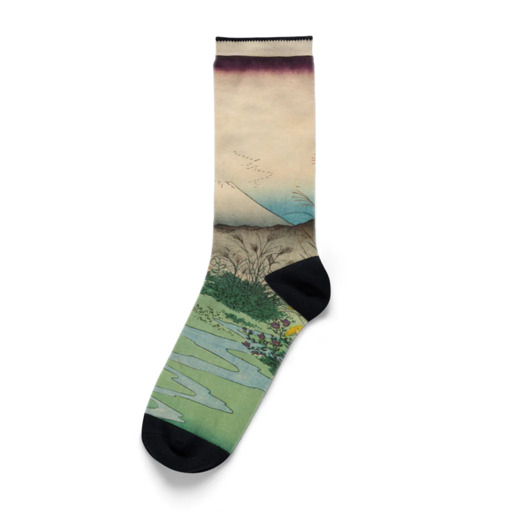 浮世絵屋の広重「冨二三十六景㉛　甲斐大月の原」歌川広重の浮世絵 Socks