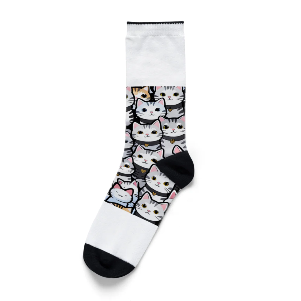 エクレア【eclair】AIイラスト×オリジナルグッズの猫の集まり Socks