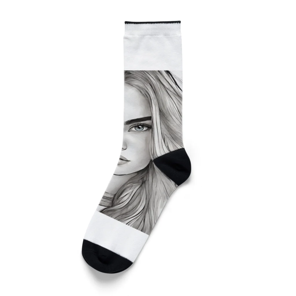 Olivi　Styleの外国人女性の顔 Socks