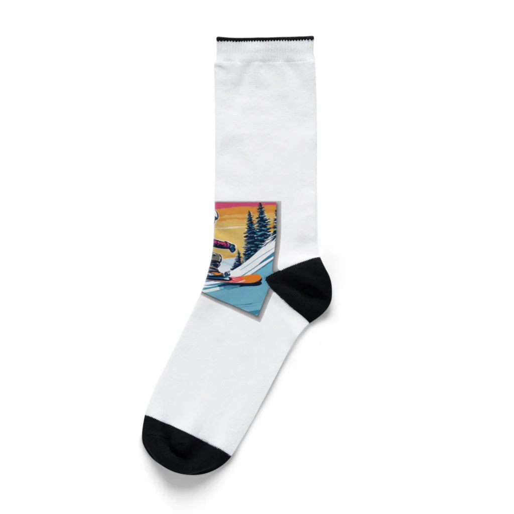 crazykoのスノーボーダー Socks