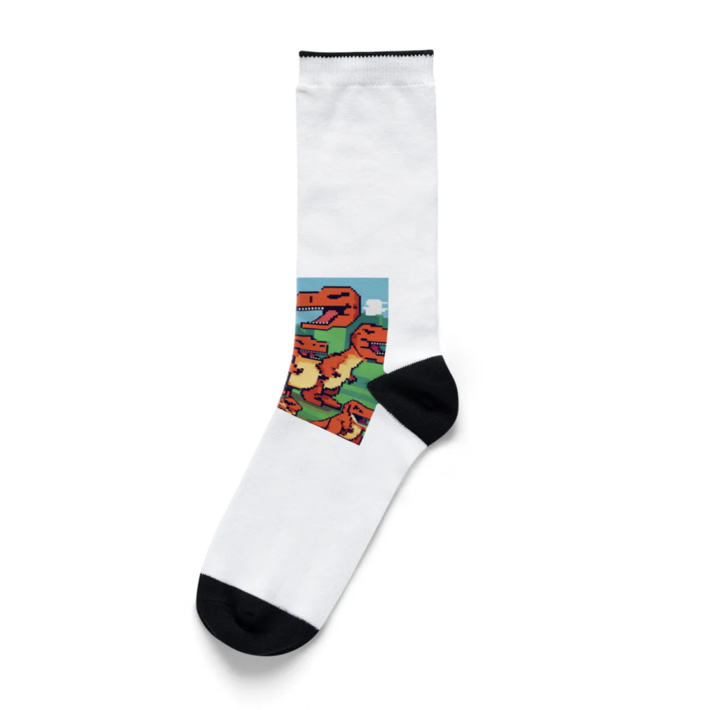 jj2424のティラノサウルス5 Socks