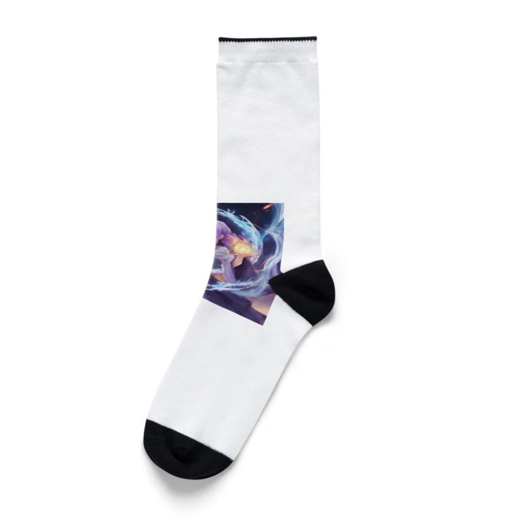 TAMAGAWAの炎と水の魔法使い Socks