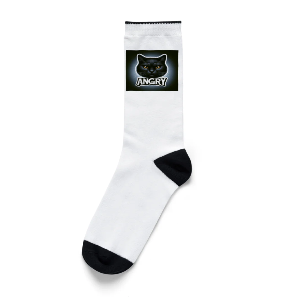 same_sharkのアングリー黒猫シリーズ Socks