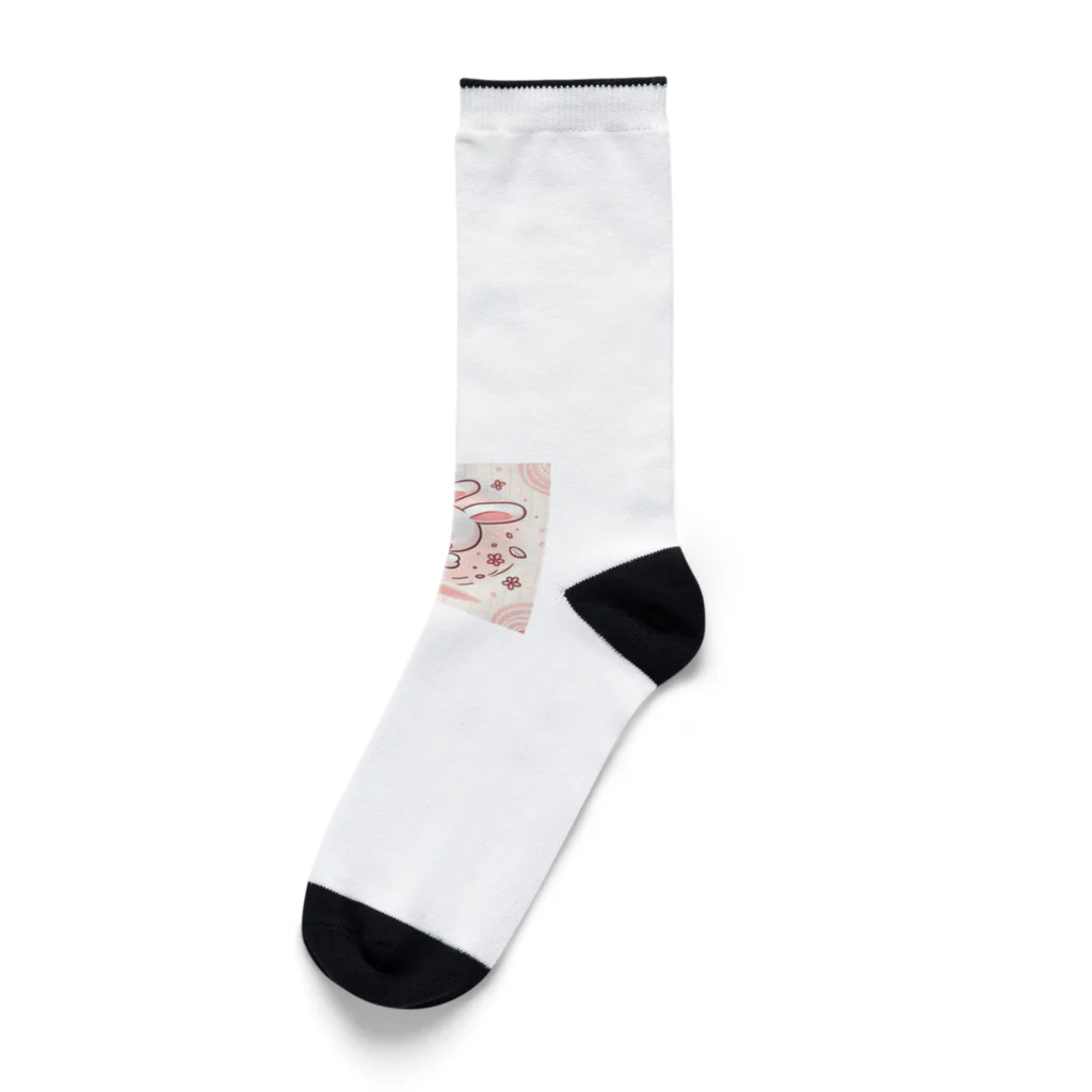 WING_0101の可愛いうさぎのグッズ Socks