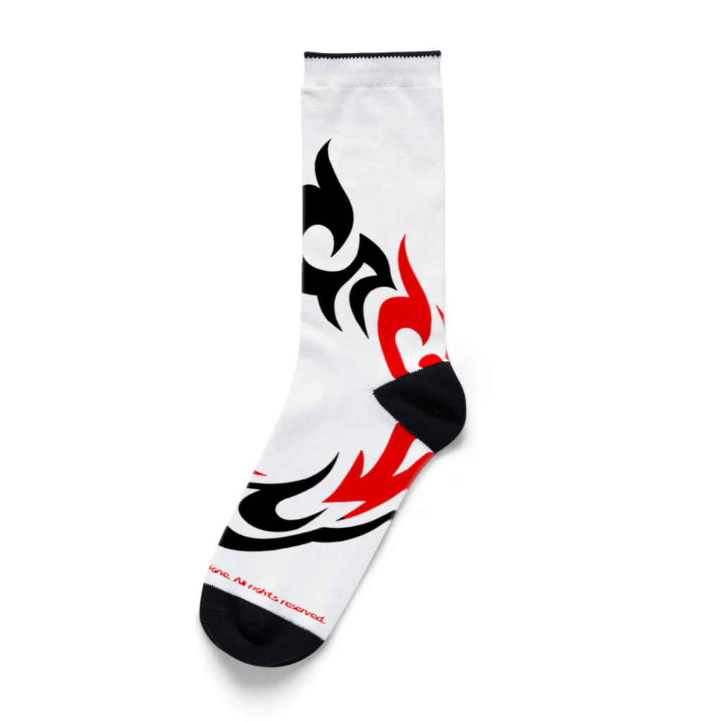 ファンシーTシャツ屋のクールなトライバル炎のタトゥーデザイン Socks