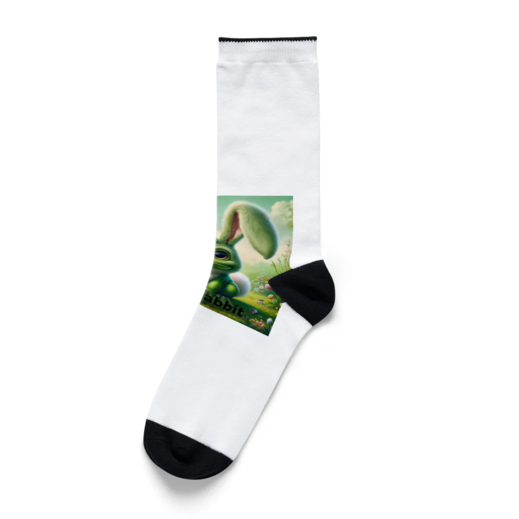 5168のカエルｘウサギ Socks