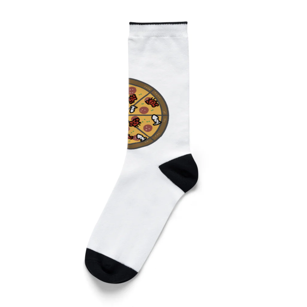 ほらをた娘🦈ྀི🎈のほらをた娘 くぁに＆いくぁ PIZZA Socks