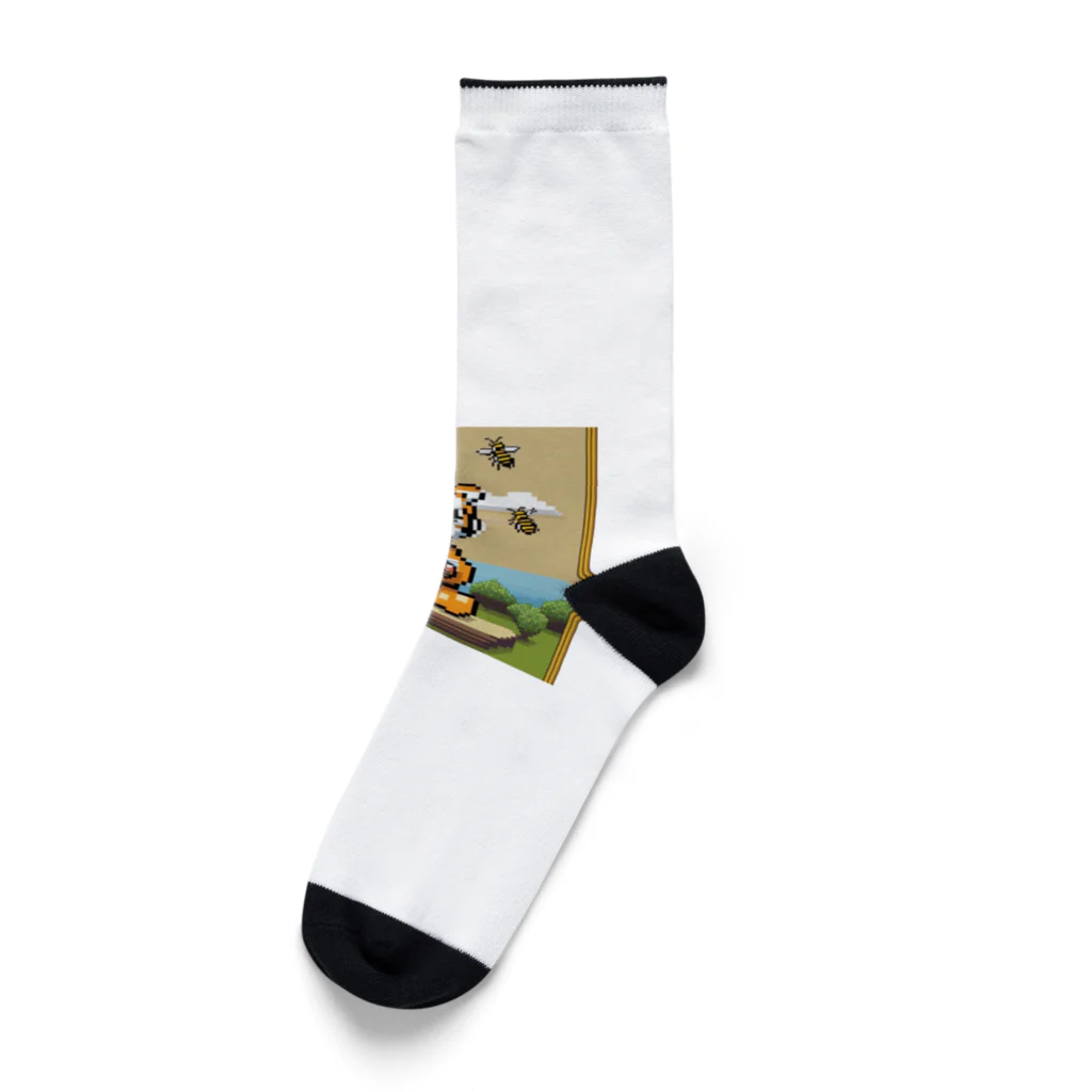 クロスクリエイティブの 蜂蜜を集めているトラ Socks