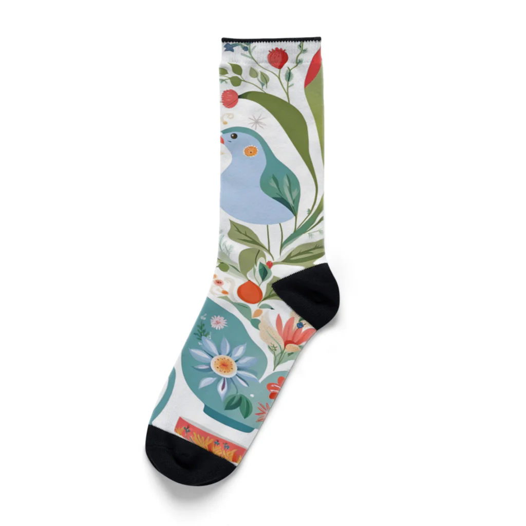 (っ◔◡◔)っ ♥ Le Petit Trésor ♥の花の詩カップ(The Flower Poetry Cup) Socks