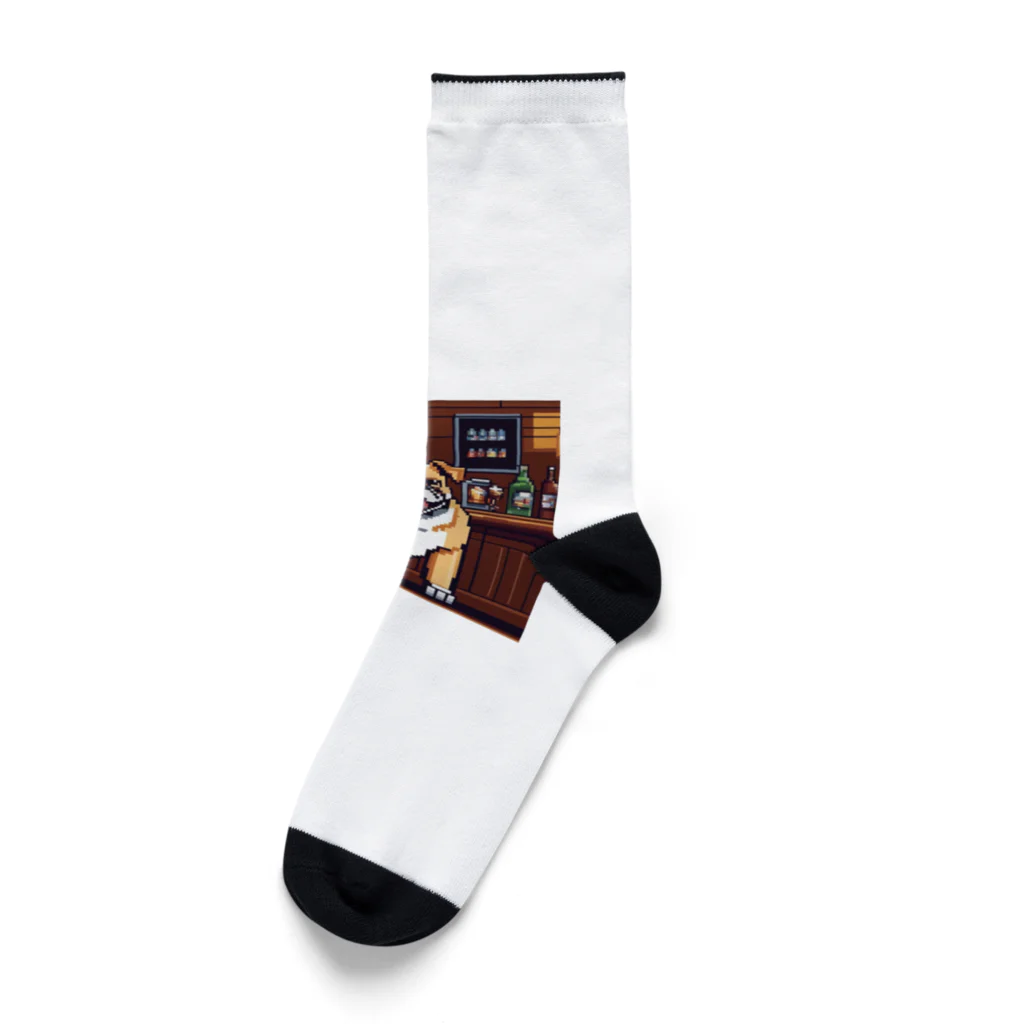 barisukaのバーに来たブルドッグ Socks