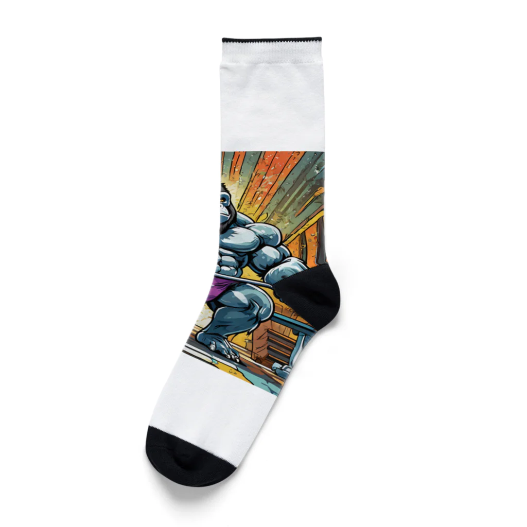 gollisquatのアームカールゴリラ Socks