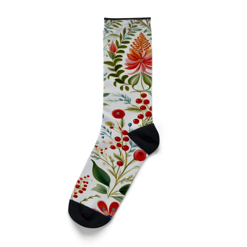 (っ◔◡◔)っ ♥ Le Petit Trésor ♥の花の詩カップ(The Flower Poetry Cup) Socks