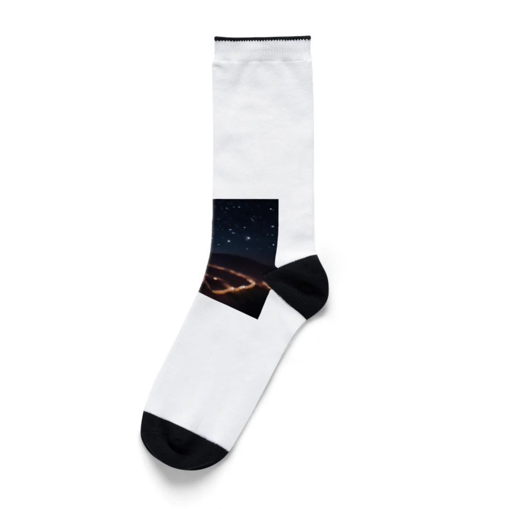 araiguma_shopの星を眺めているアライグマ Socks