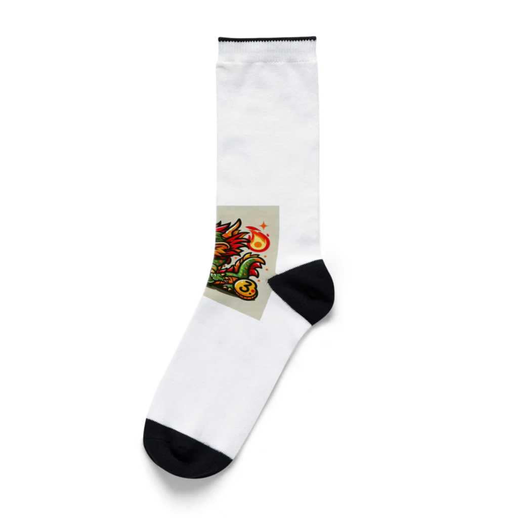 wtr3045のゴールドドラゴン Socks