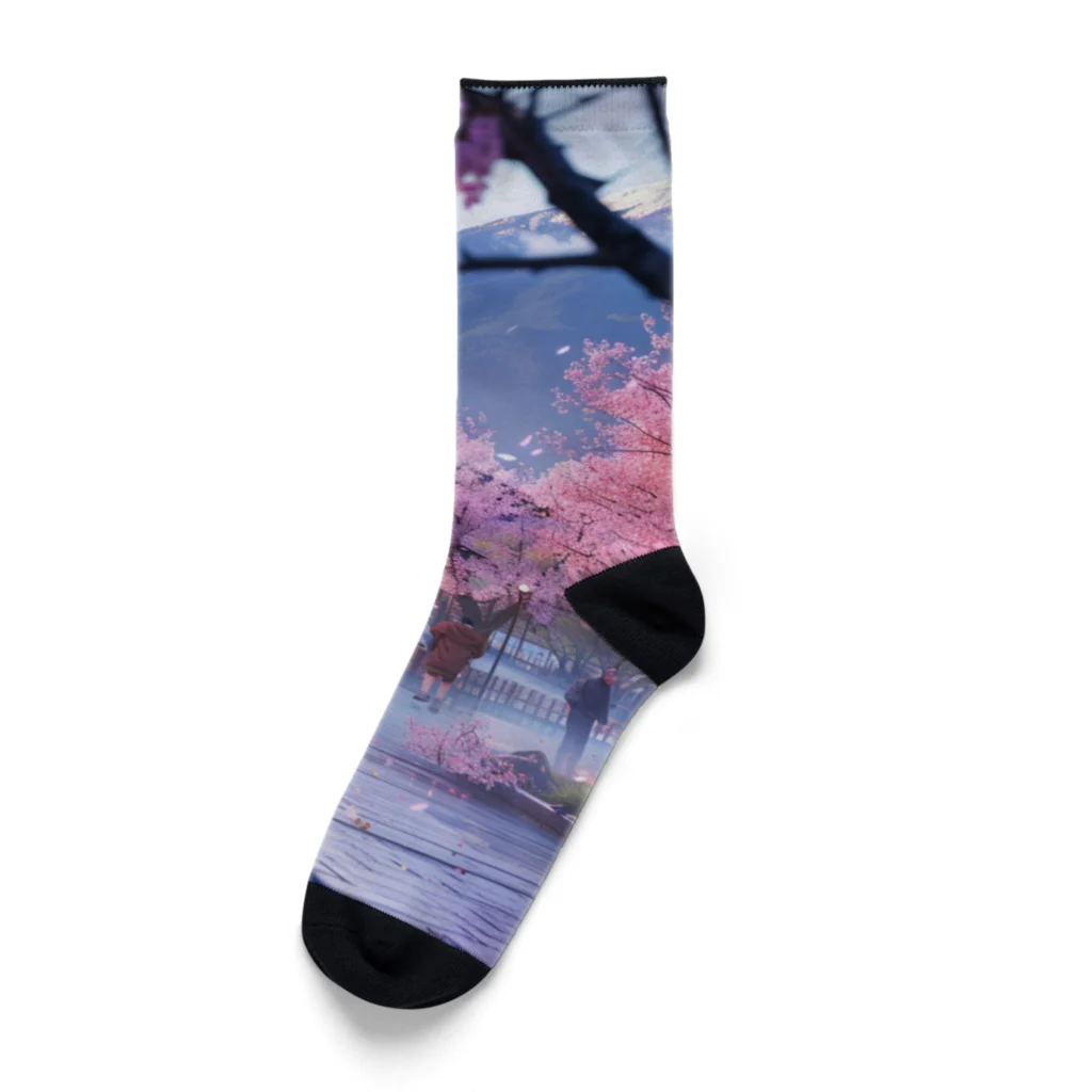 AQUAMETAVERSEの満開の桜を鑑賞する私 アメジスト 2846 Socks