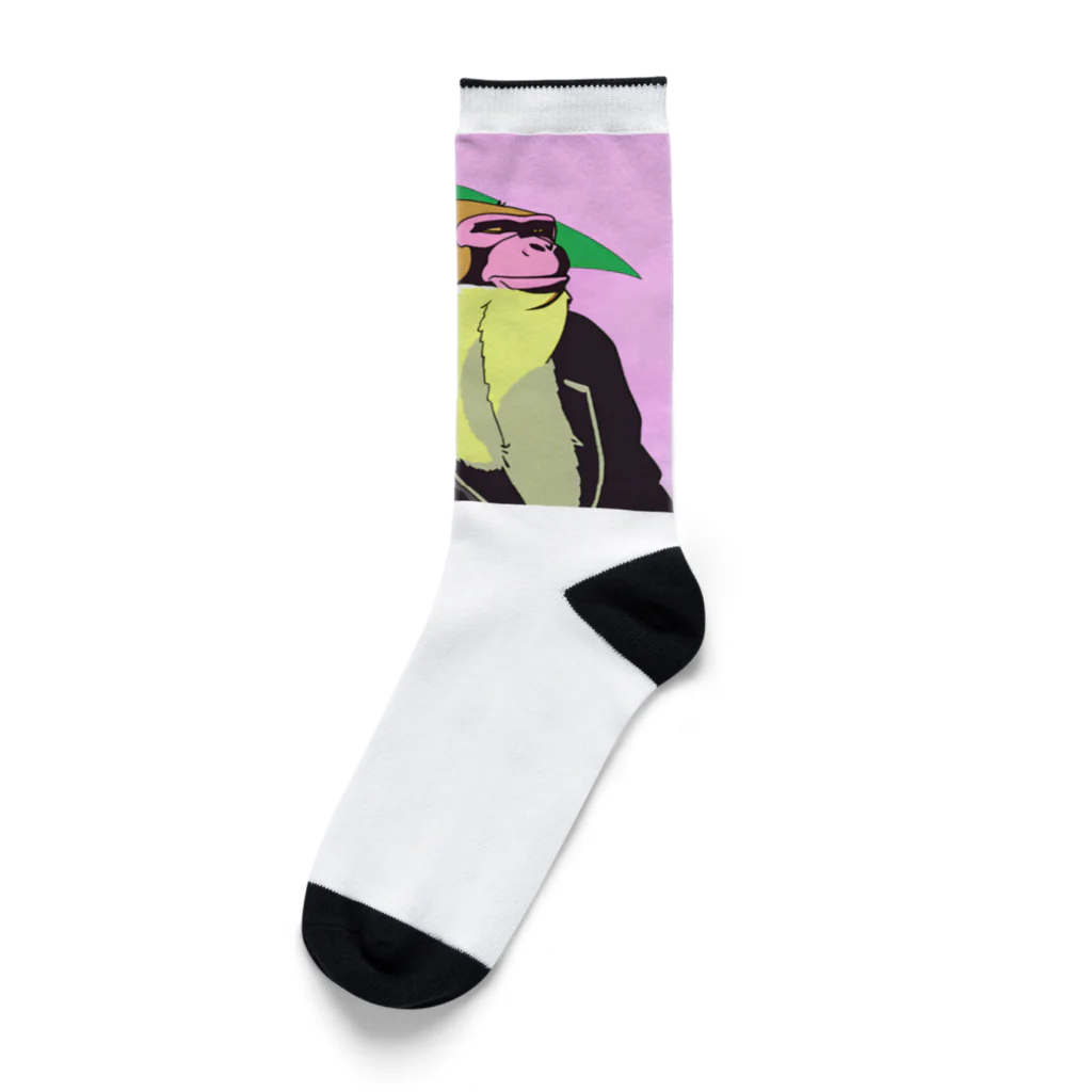 JM8の白髭さる Socks