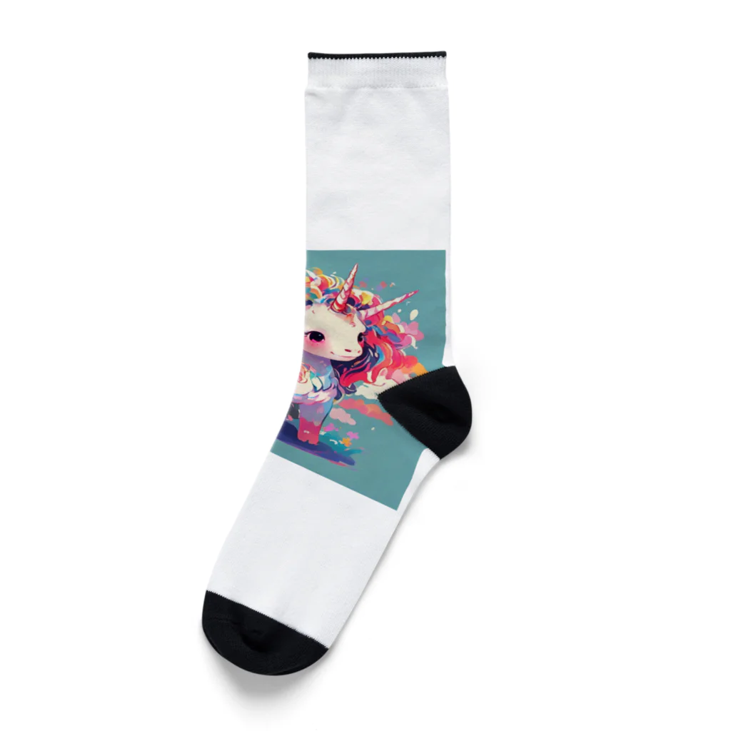 ユニコーンショップのカラフルなユニコーン Socks