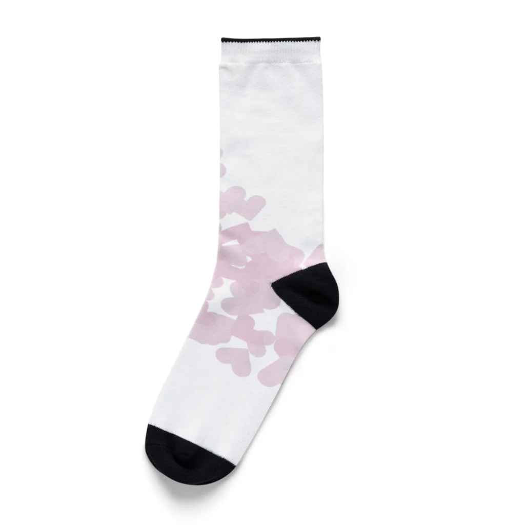 Drecome_Designの【積もったheart mark】百のハート♡飴霰(あめあられ) Socks