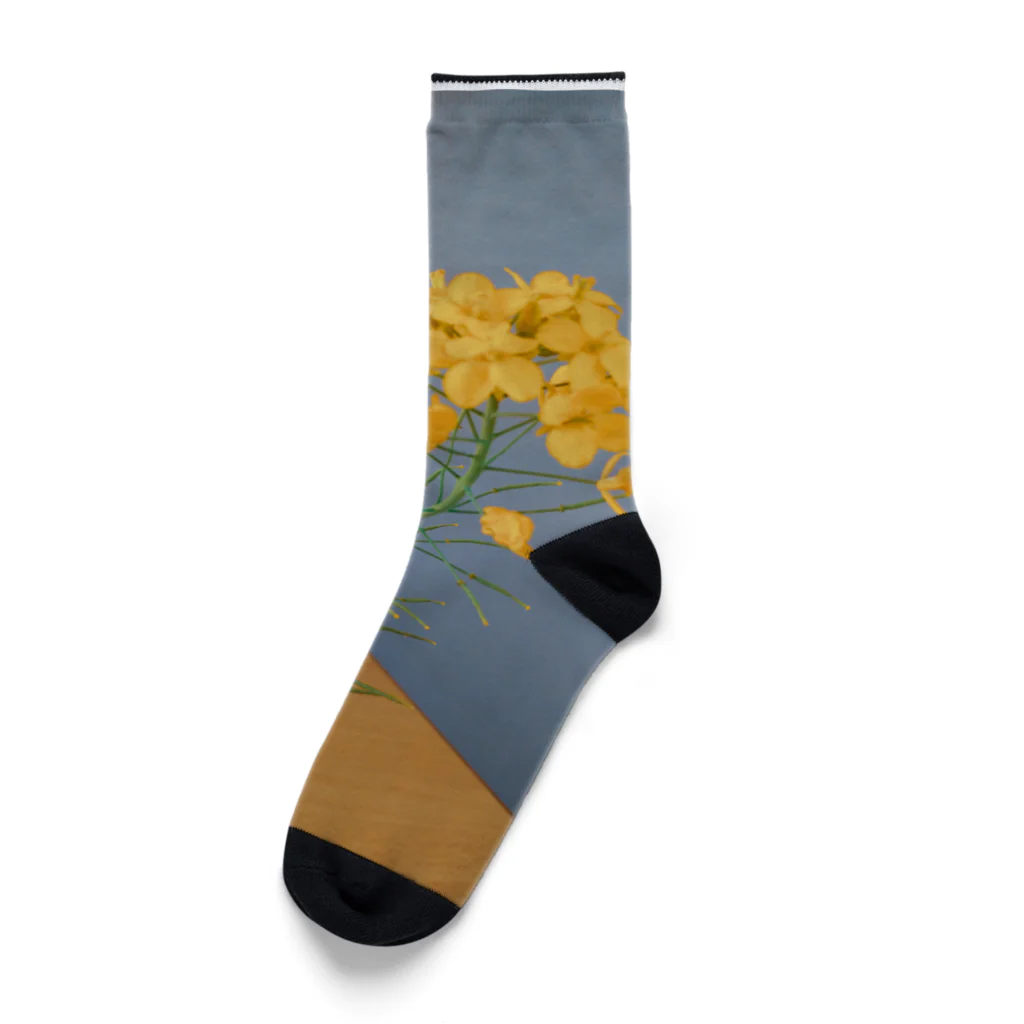 イエローローズのほっくり菜の花 Socks