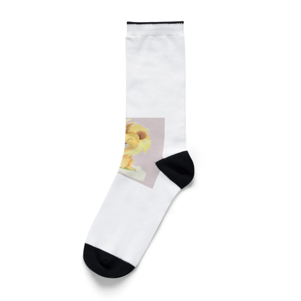 すとろべりぃのにっこりライオン Socks