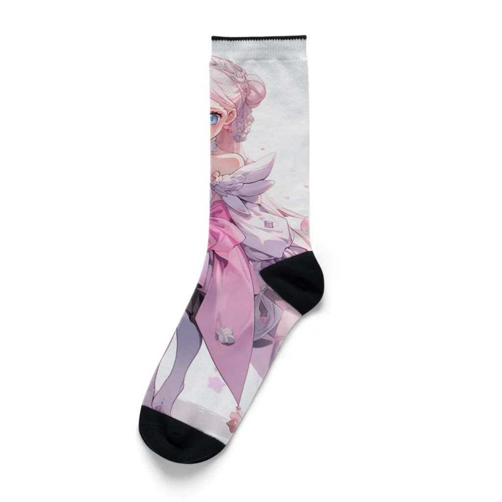 AQUAMETAVERSEのアニメ風ピンクのお姫さま　なでしこ1478 Socks