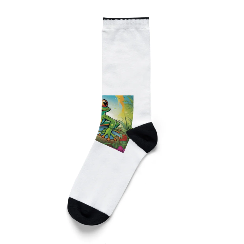 Yta_Tの輝くカエル Socks