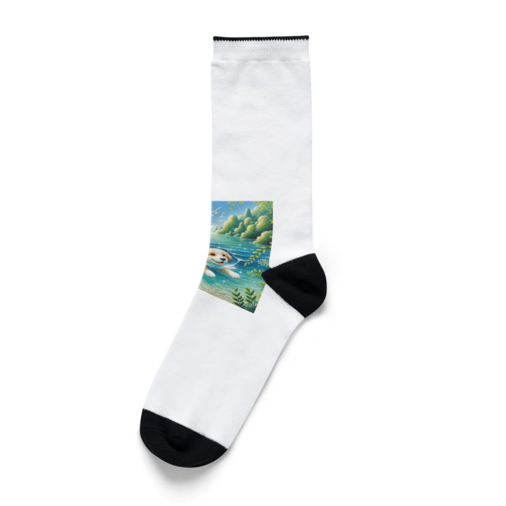 hayato0402の泳ぐわんこ Socks