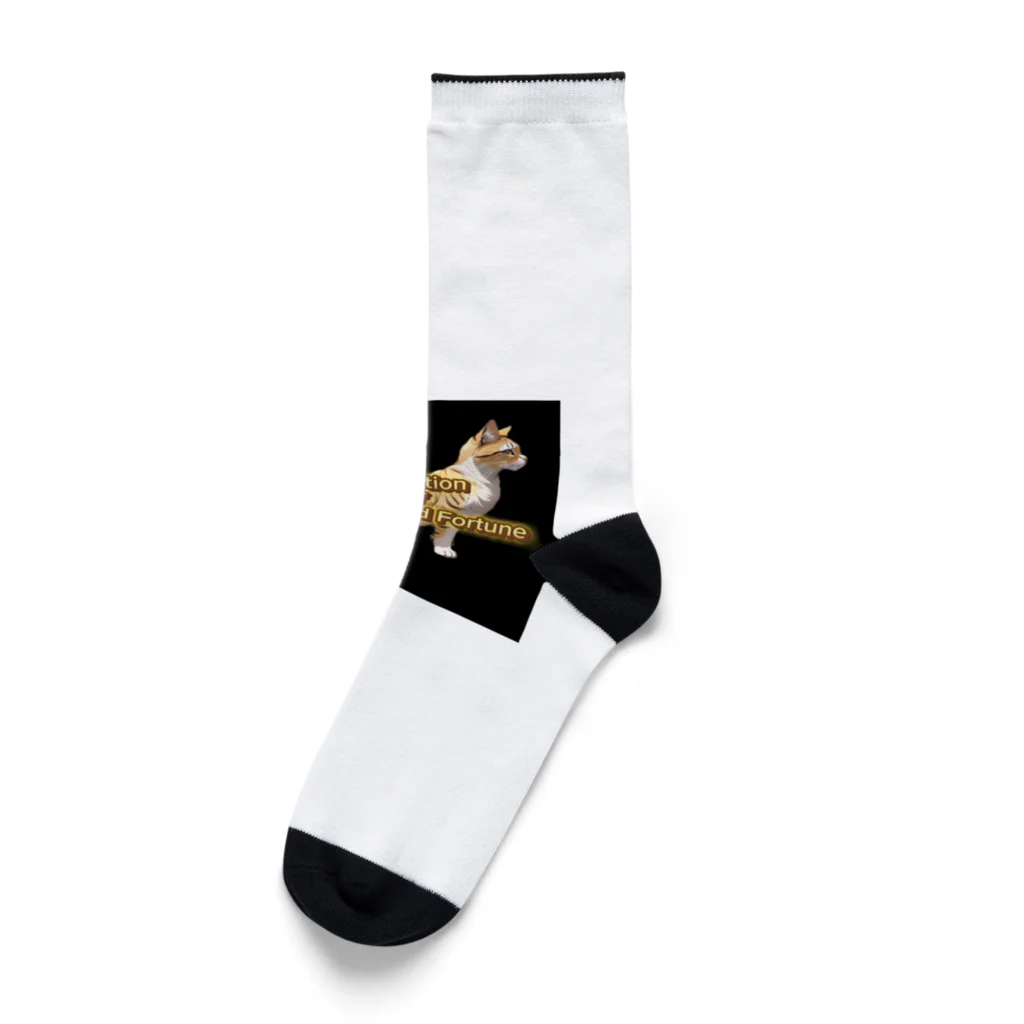 kin-ichi開運引き寄せストアのスタイリッシュ金運招きネコ Socks