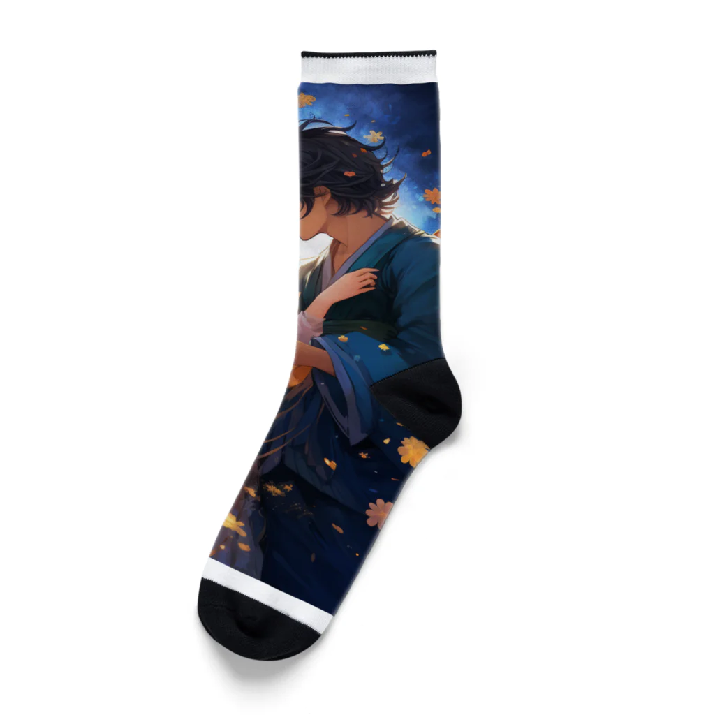 AQUAMETAVERSEの七夕の夜彦星と織り姫　なでしこ1478 Socks